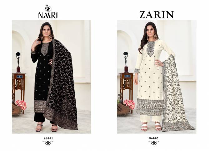 Zarin By Naari Pure Muslin Dola Jacquard Designer Salwar Kameez Wholesale Shop In Surat